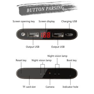 4K Hidden Camera Power Bank Mini WiFi Spy Camera with Motion Detection Night