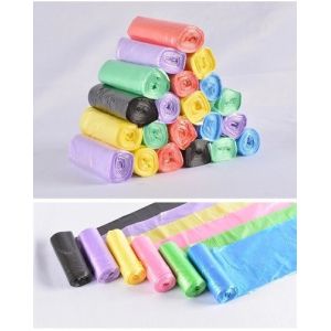 Custom Order Offset Printing Plastic Flat Trash Bag Without Drawstring Can Liner