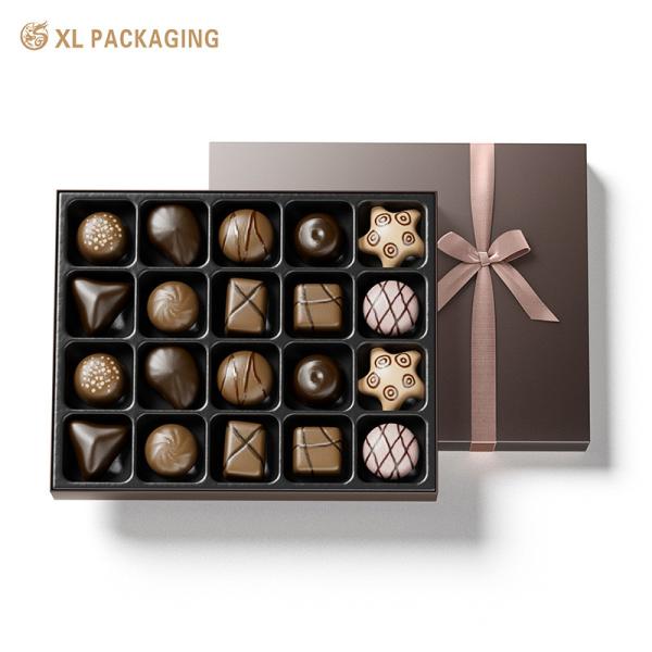 XL Packaging Custom Luxury Boxes Simple Red or Black Customized Chocolate Rigid
