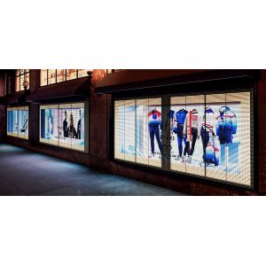 P3.91 Led Transparent Screen Display Grille Full Color Led Ice Screen Indoor