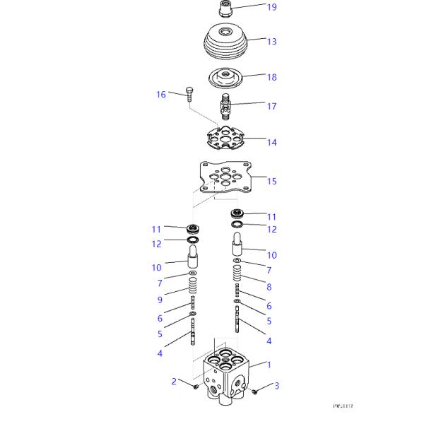 702-16-03910 7021603910 Pilot Valve KOMATSU Excavator Spare Parts Fit For PC350-8
