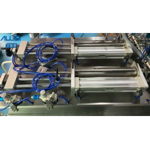 Semi Automatic Double Heads Paste Piston Filler Water Bottle Pneumatic Filling