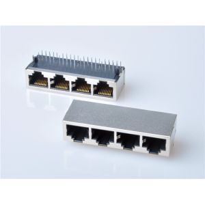 Industrial RJ45 jacks with Integrated Magnetics, 1X4，1000BASE ，HULYN