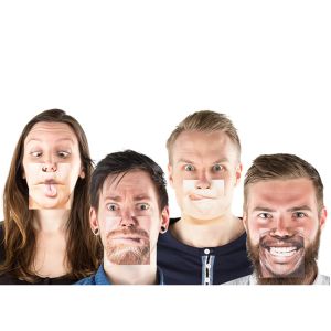 Paper Funny Face Mat Desktop Tea Cup Coaster With Customized Design