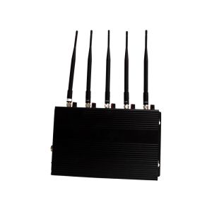 6W Black Remote Control Jammer , GSM / CDMA / 3G Power Adjustable Blocker