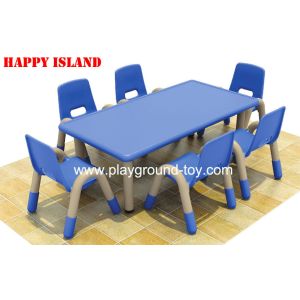 Kindergarten PP Plastic Rectangular Table For Nursery School Children