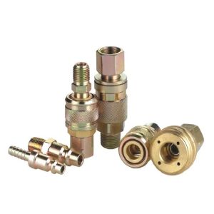 Shut - Off Pneumatic Quick Connect Coupling Steel Single I Series WP 300psi