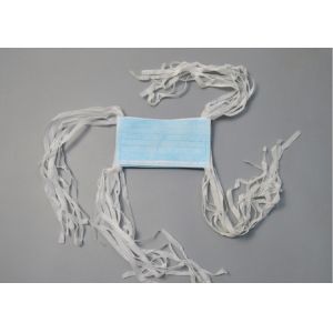 3 Ply Non Woven Face Mask , Disposable Pollution Mask Low Respiratory Resistance