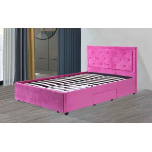 Fabric Remoyable Upholstered Platform Bed Frame Modern Style Double King Size