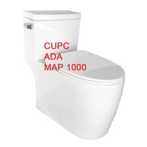 Cupc S Trap One Piece Skirted Toilet Round Bowl Side Hole Siphon Flushing