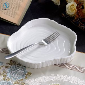China Lead Cadmium Free Nordic Ceramic Plate Fruit Cold Hotel Tableware on sale