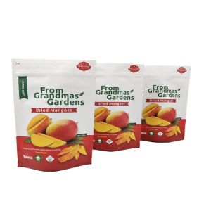 China Low MOQ Custom Stand Up Kraft Paper Bag for Dried Mango Fruit Recycled Resealable Mylar Bags on sale