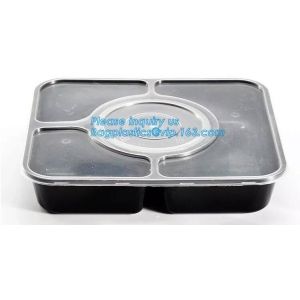 stackable airtight food tray 5 compartments,Professional design plastic sea food