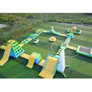 Large Size Aqua Blow Up Water Playground Durable High Safety With Air Pump