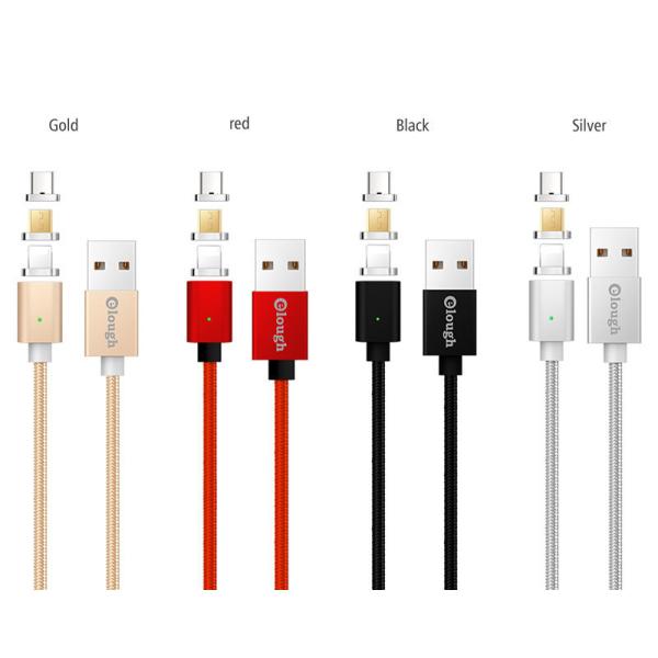 Type c iPhone lighting micro usb Magnet adsorption braid USB cable