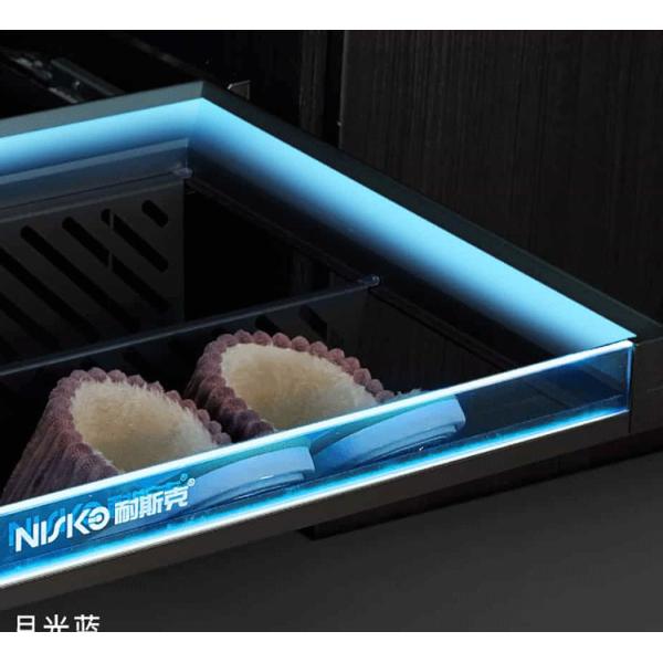 Quality Under Cabinet Shoe Organizer Pull Out 2 Shelves With LED Light wholesale