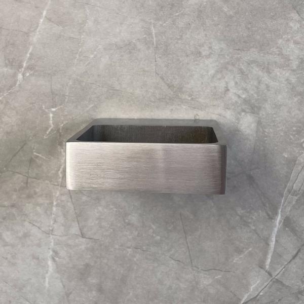 Sus 304 Single Glass Cup Toothbrush Holder Bathroom Square Tumbler Holder