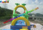 Customized Palm Tree Inflatable Water Slide Pool , Swimming Pool Slide With PVC