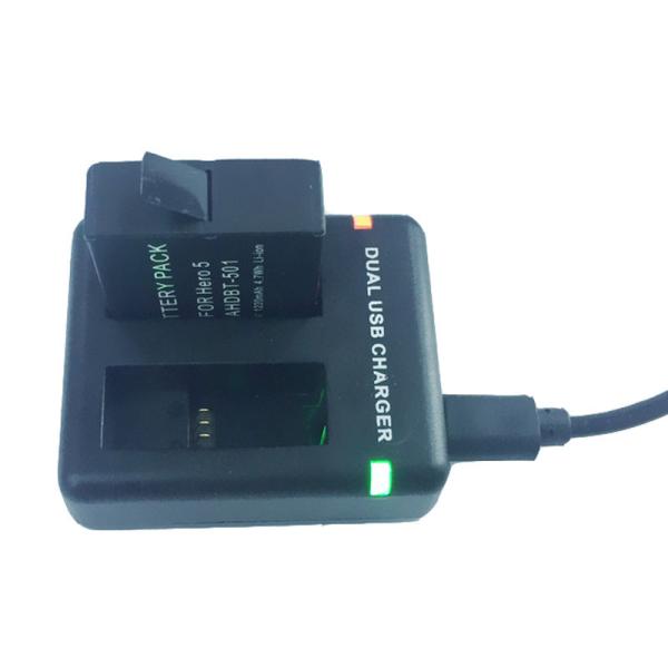 Go Pro Accessories Dual Port Slot Battery Charger With USB Cable For GoPro Hero 5 Camera
