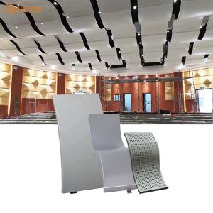 China Curved Aluminum Wall Panels / Architectural Metal Ceiling Tiles Suspended on sale