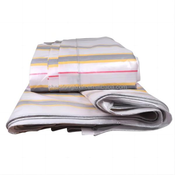 PE Tarpaulin Plain Roof Cover with Stripe Style and 30% Deposit 70% Before