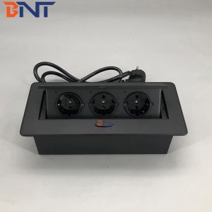 Multimedia EU plug electrical desktop power popup socket for conference table
