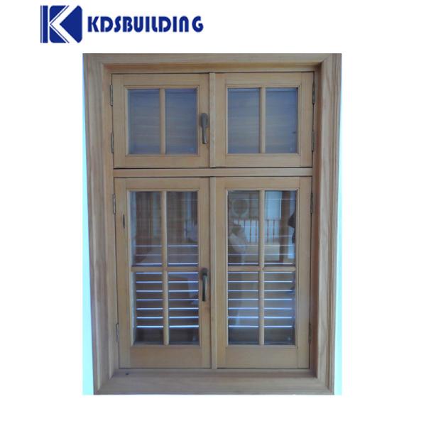 KDSBuilding Modern Solid Grill Design Mosquito Anti Theft Double Glaze Wooden casement window