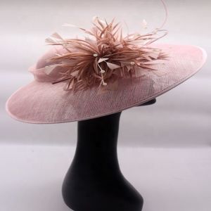 1 Color Print Method Christmas Party Decoration Sinamay Feather Fascinator Hat