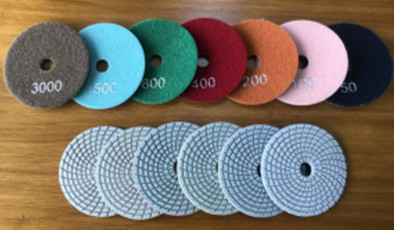 Quality 4 Inches Wet Diamond Polishing Pads For Granite , Wet Polishing Tools wholesale