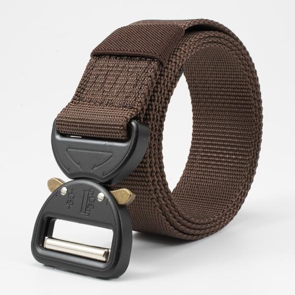 EDC Tactical Cotton Canvas Belt Metal Buckle 3.7cm Width