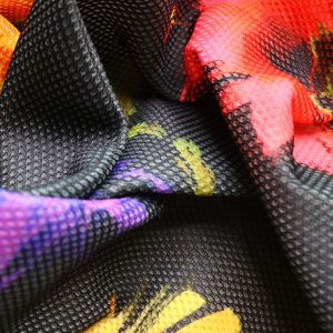2mm Digital Printing Polyester Mesh Fabric Breathable Soft Mesh Fabric For Shoes