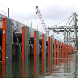 Pianc 2002 Marine Mooring Cell Rubber Fender Bumper With Steel Frontal Frame