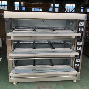 Roti Mini Commercial Baking Oven 3 Deck 9 Tray Gas Oven Pizza Bread Baking
