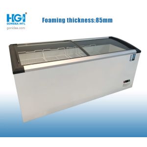 Sliding Glass 498 Liter Frost Free Chest Deep Freezer With Lock OEM SASO