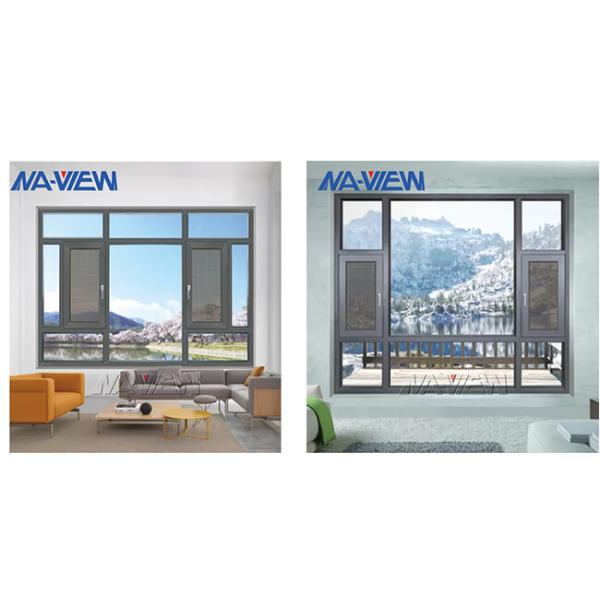 Modern PVDF Coating Horizontal Vertical Aluminium Casement Windows