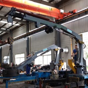 0.6T Telescopic Boom 8m Deck Pedestal Marine Cranes