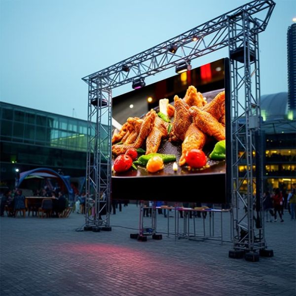 P2.976 Outdoor LED Advertising Screen For Building Facade Billboard Displays Front Maintenance Waterproof Iron Cabinet Led Display Screen Led Screen
