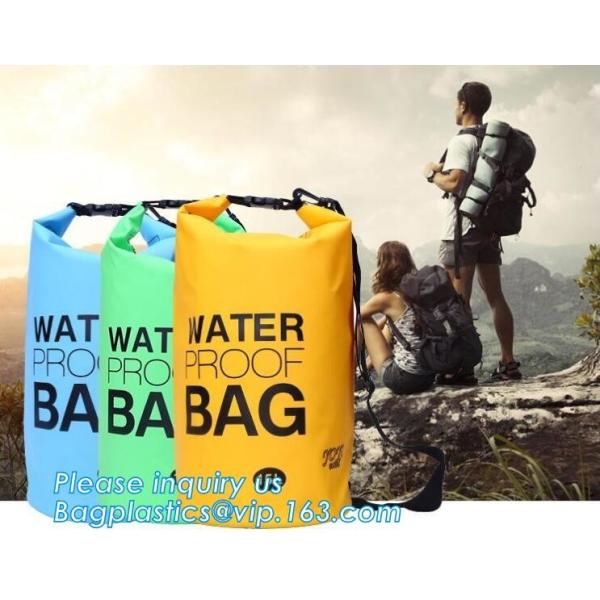 promotion 10L,20L,30L PVC tarpaulin ocean pack floating dry bags with shoulder strap front pocket, Swimming Floating Wat