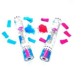 China 30cm Handheld Gender Reveal Smoke Confetti Powder Cannon with Air Compressed Power on sale