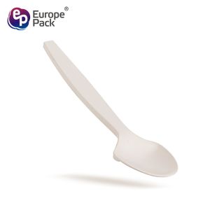 Europe-Pack factory direct biodegradable corn starch 5 inch dessert spoon