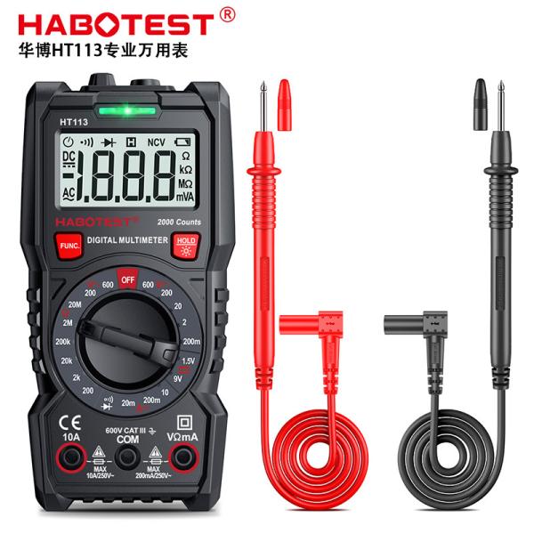 Habotest HT113 Manual Digital Multimeter with Low Input Impedance for Household