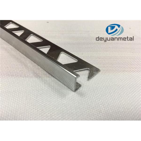Quality Bright Silver Aluminium Trim Profiles With Triangle Punched wholesale
