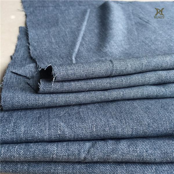 Anti Pill 95% Polyester 5% Spandex Twill Cation Copy Linen Stretch Fabric For Women Pants