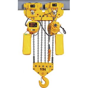 Yellow Color Motorised Chain Hoist 2T 3T 5T Lifting Usage Pendant Control