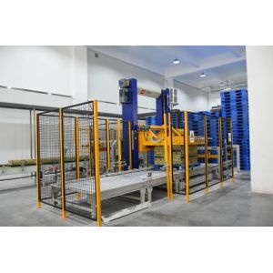 PLC Touchscreen Bottle Packaging Machine Single Channel Gantry Palletizer