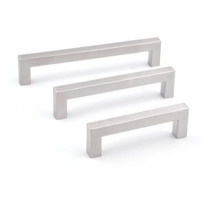 Modern 192mm Simple Brushed Aluminium Chrome Silver Furniture Handle