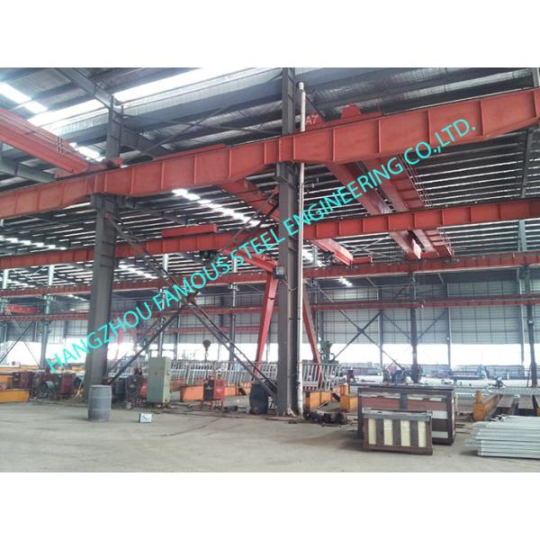 Metal Customized Prefab Industrial Steel Buildings Easy Erection With C Purlins