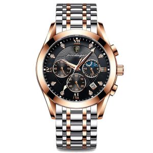 Stainless Steel Quartz Wrist Watch with 43mm Case Diameter and Quartz Movement
