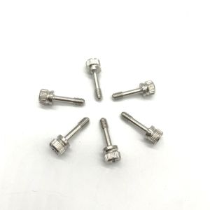 China Captive M4X16 Stainless Steel Machine Screws Eleven Character Groove Knurling on sale