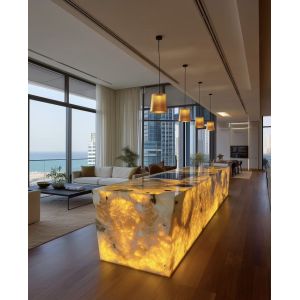 Cheap Elegant Modern Design Reception Desk Luxurious Stone-Finished Hotel Lobby Front Desk for Gym &amp; School Application for sale